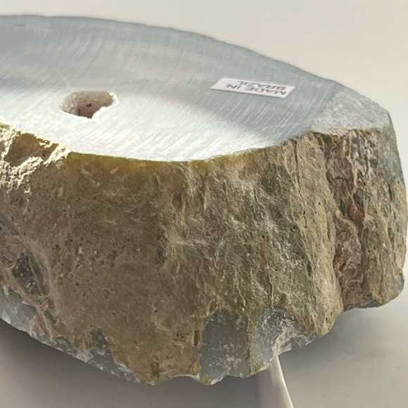 Natural Banded Agate Geode Slice - Picture 7 of 15